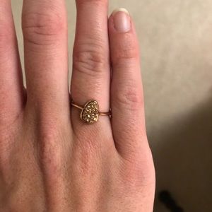 Kendra Scott Rose Gold Drusy stone Ring size 6